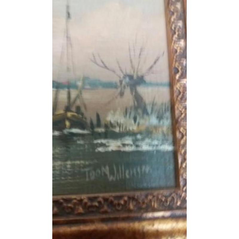 Olieverf schilderij van Toon Willemsen
