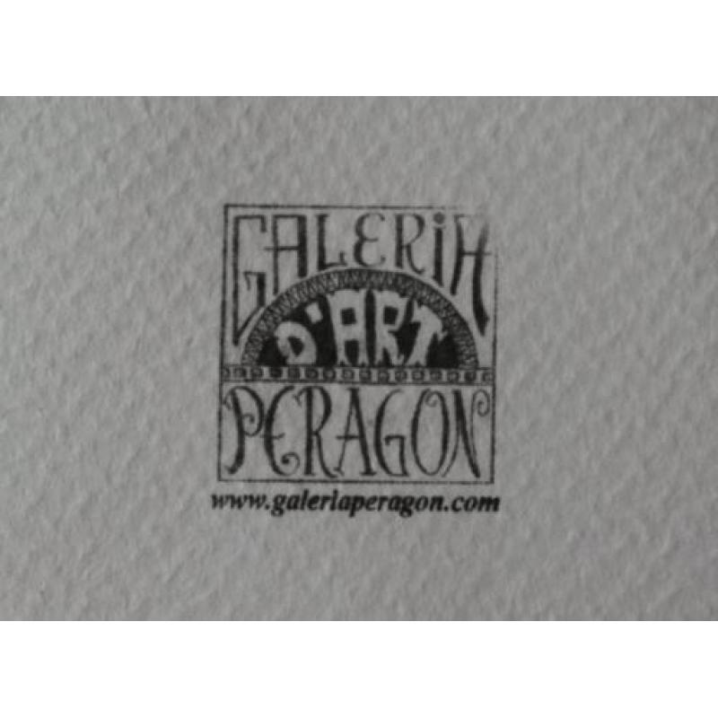 Sergi Peragon - aquarel - gestempeld Galeria d'Art Peragon