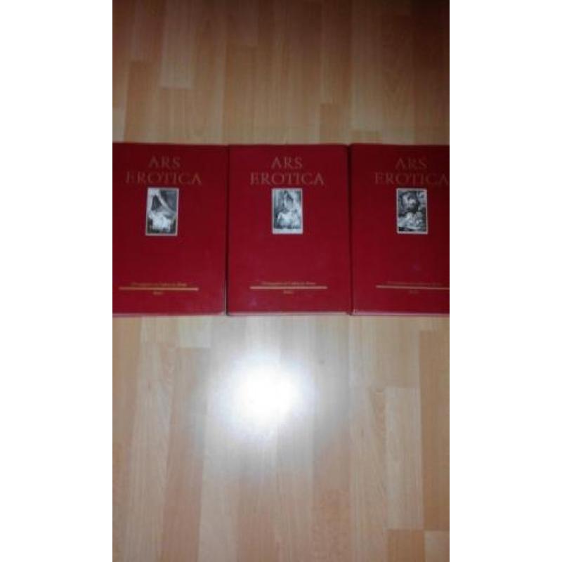 3 delige dikke boeken vol erotische prenten uit de oude tijd