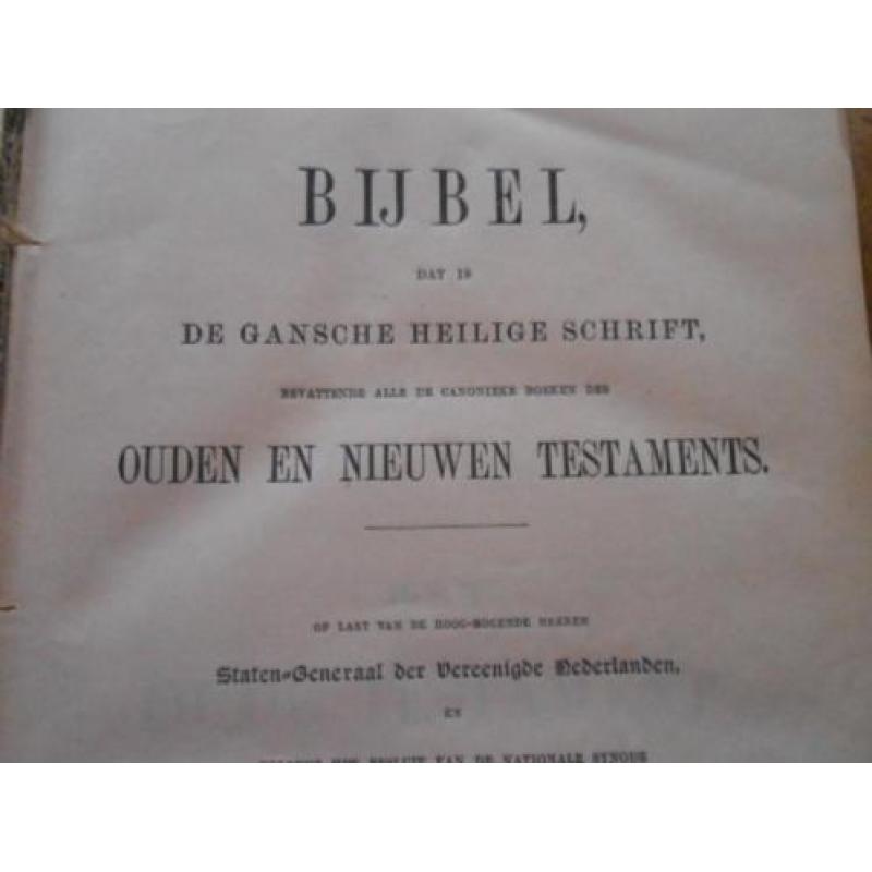 7306 Antieke Bijbel 1910 Compleet in goede staat