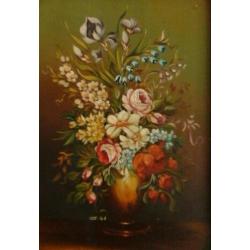 Klassiek stilleven met bloemen - kleurrijk bloemstilleven