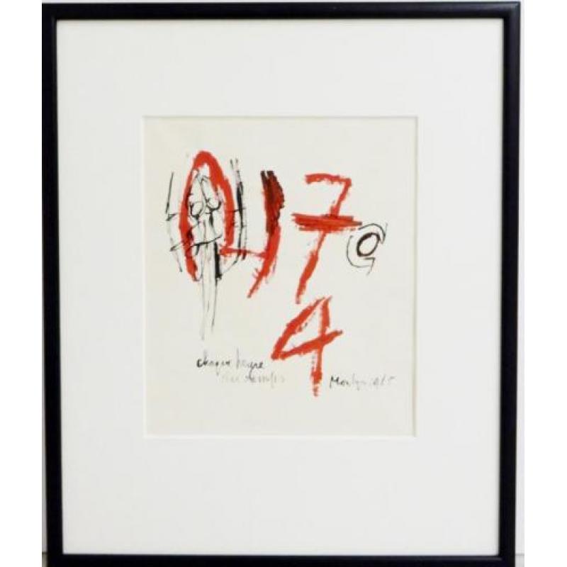 Jan Montyn (1924-2015) - Gouache en inkt uit 1965