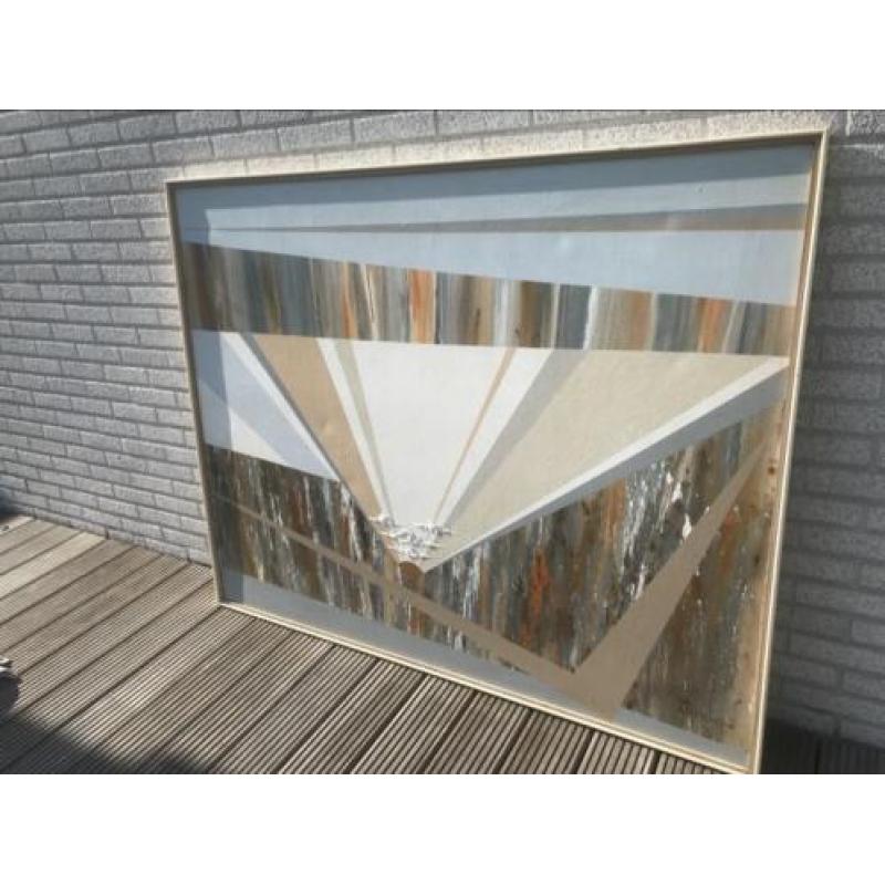 Schilderij van Stephen Kaye Olieverf canvas hxb= 125x156 cm.
