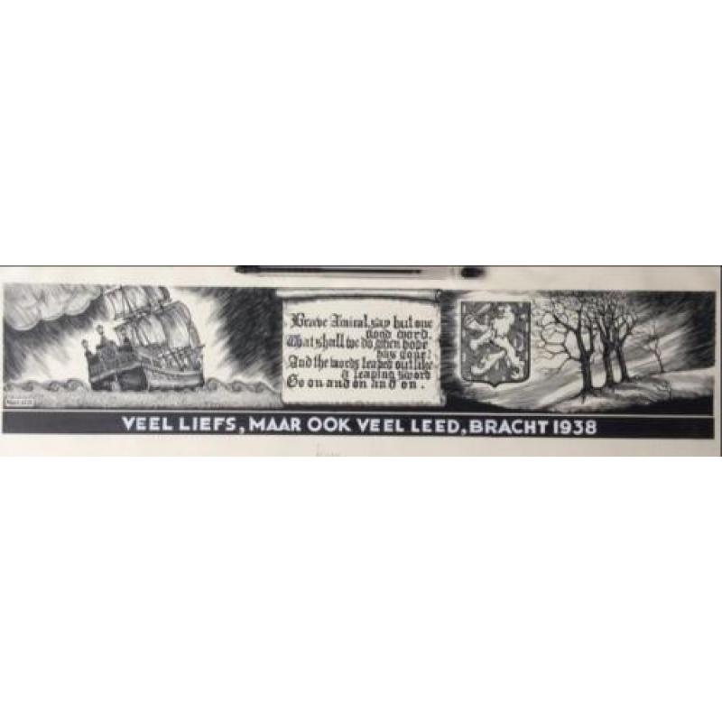 MOLIER. Originele tekening oostindische inkt