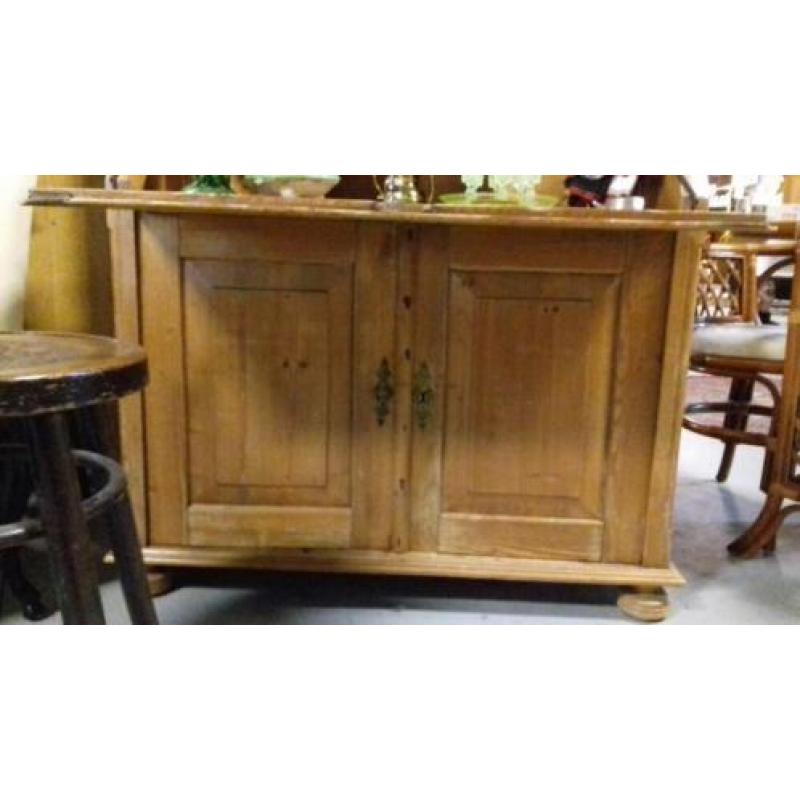 Oud grenen klep secretaire