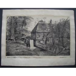Pen tekening Vaassen Epe Emst Oude Cannenburcher watermolen