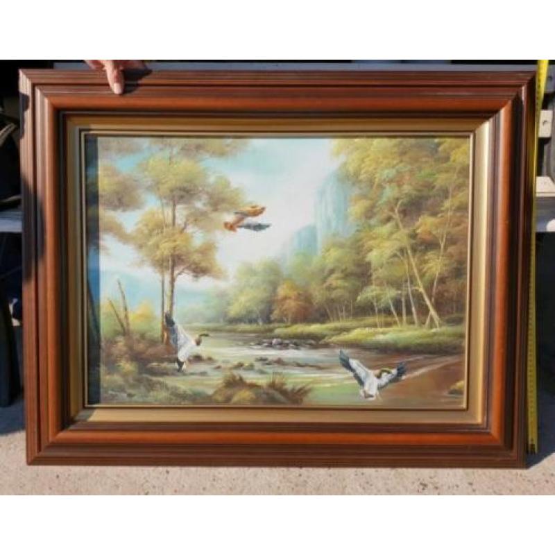 Schilderij met eenden in een mooie lijst
