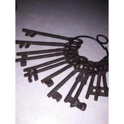 Ring met 15 sleutels - leuk als decoratie