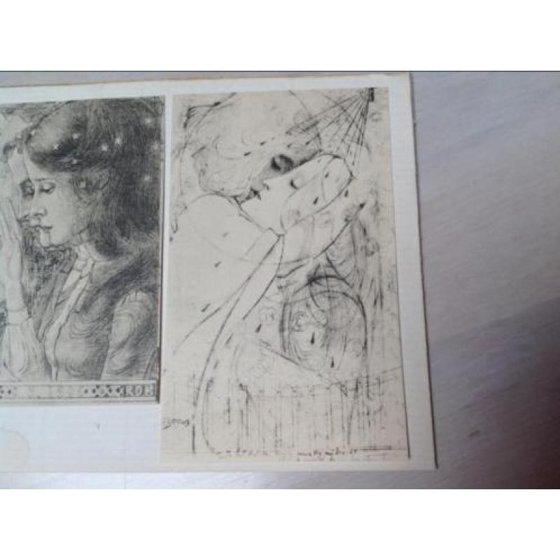 6 kaarten met prent/reproductie Jan Toorop