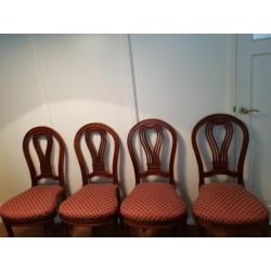 Klassieke Mahonie eettafel met 4 stoelen