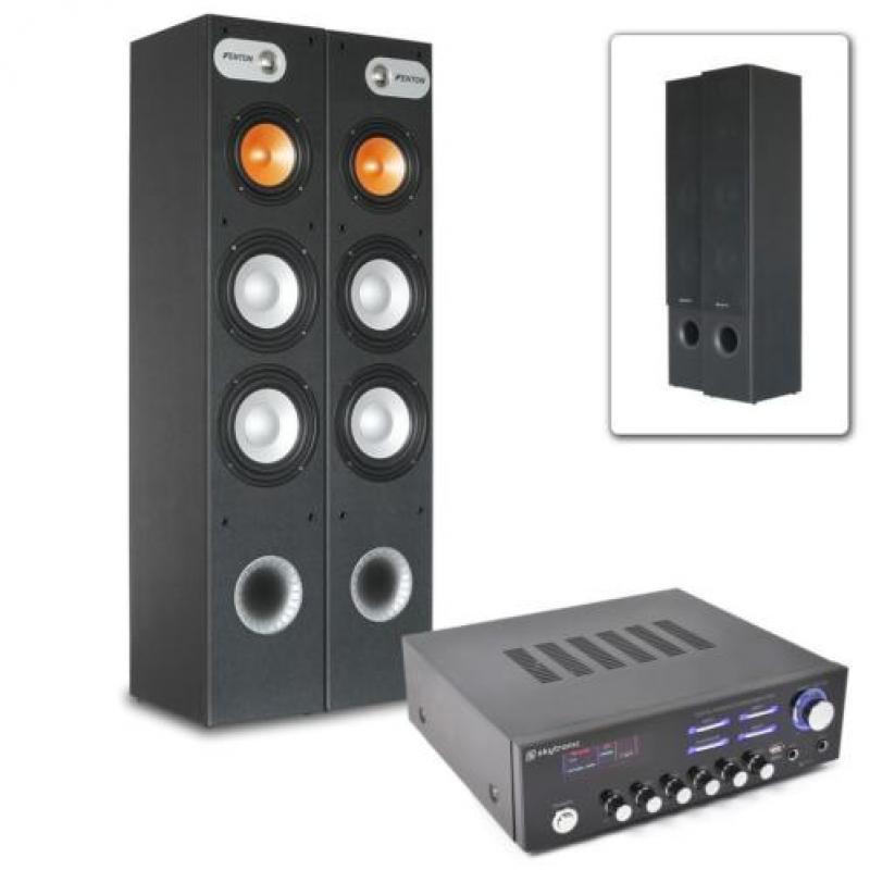 Fenton Stereo HiFi installatie incl. versterker, speakers en