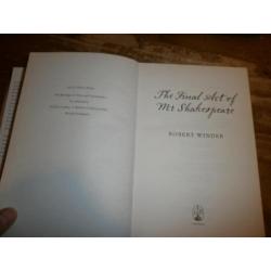 the final act of mr shakespear robert winder