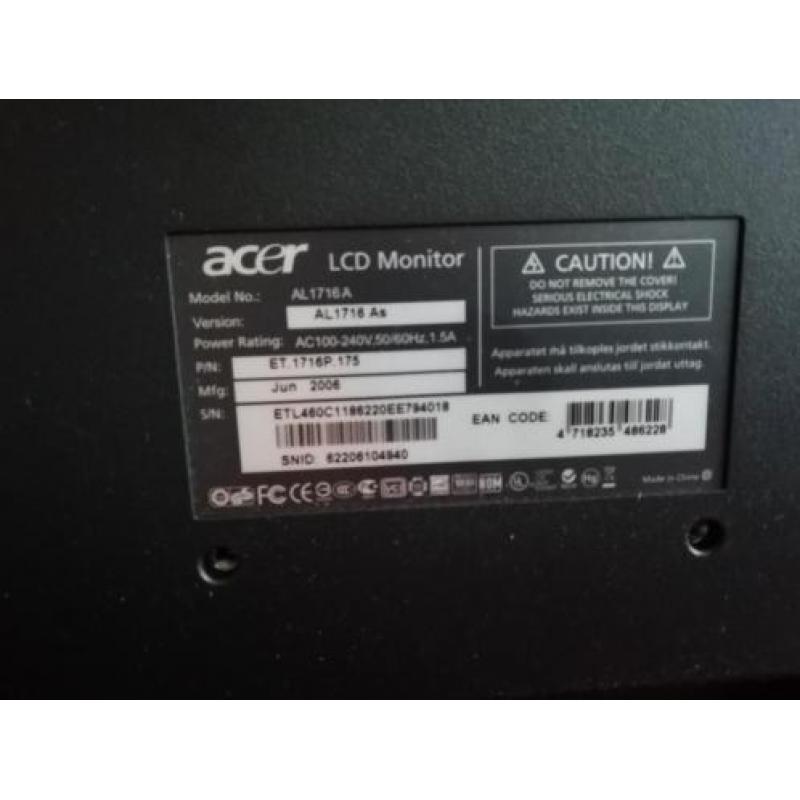 Acer lcd monitor (plat scherm)