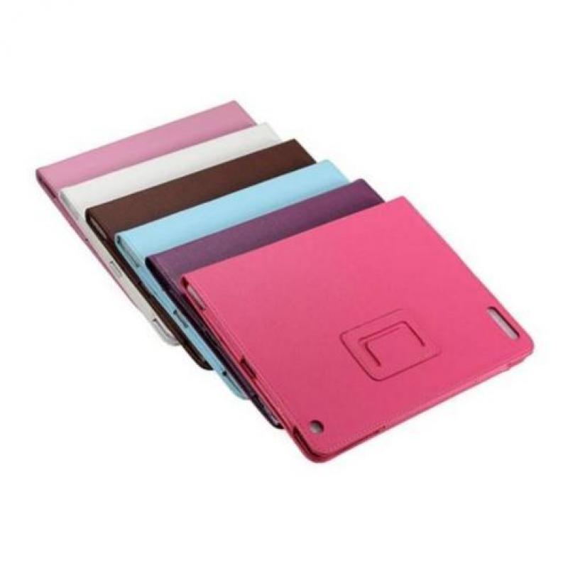 Apple iPad 2 3 4 lederen leren leer hoes hoesje case - Wit