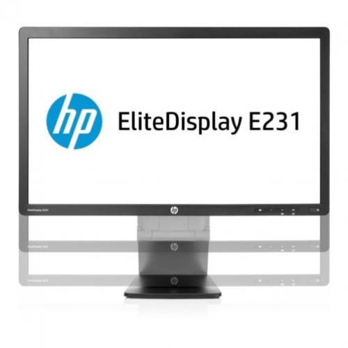 HP EliteDisplay E231 Zwart 23" DisplayPort, DVI-D, VGA (D-Su