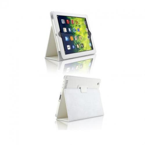 Apple iPad 2 3 4 lederen leren leer hoes hoesje case - Wit