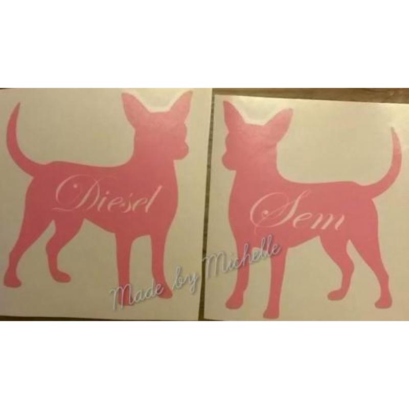 Diverse honden stickers ( chihuahua / pomeriaan )