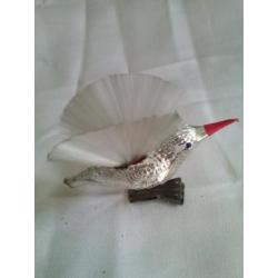 Antieke kerst bal vogel met dubbele vleugels bieden!
