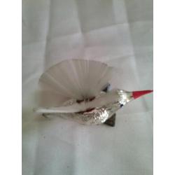 Antieke kerst bal vogel met dubbele vleugels bieden!