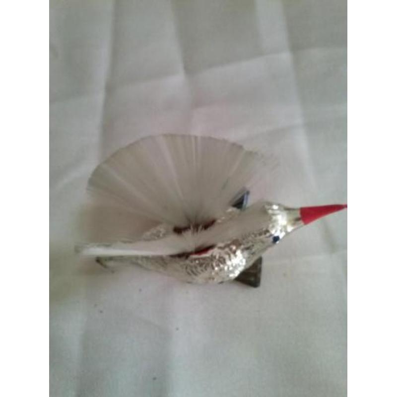 Antieke kerst bal vogel met dubbele vleugels bieden!