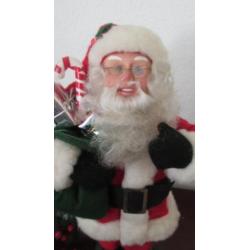 Grote oude bewegende kerstman met muziek 45/50 cm