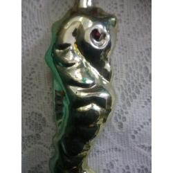 Oude antieke kerstbal figuur kerstversiering zeepaardje