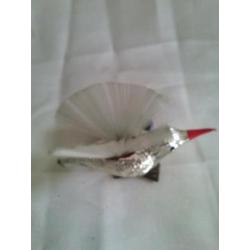 Antieke kerst bal vogel met dubbele vleugels bieden!