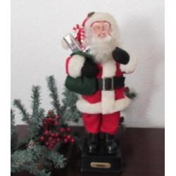Grote oude bewegende kerstman met muziek 45/50 cm