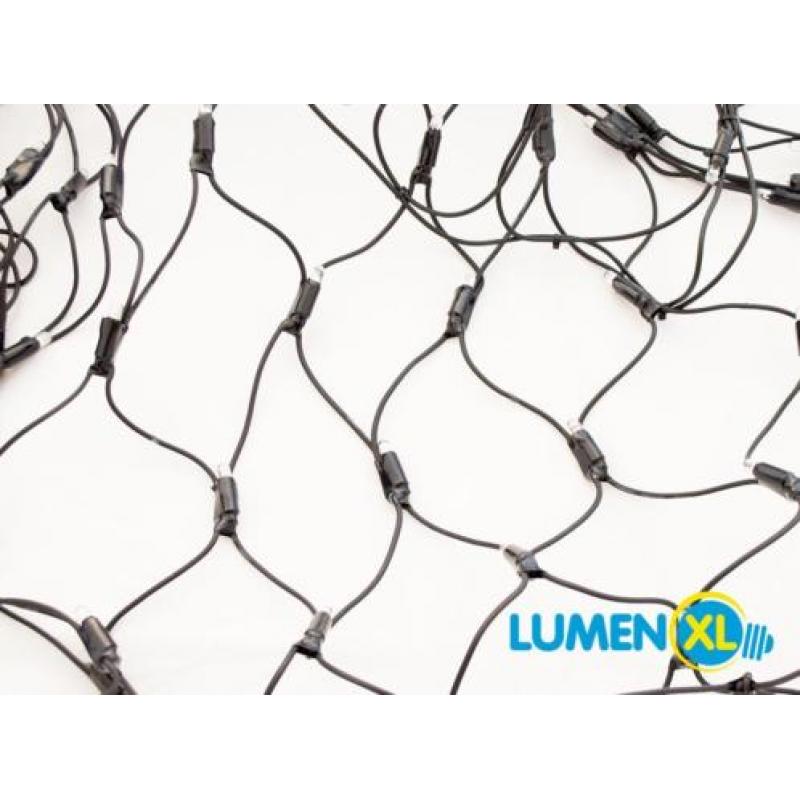 Kerstverlichting lichtnet rubber - 2x1 meter 200 LEDs