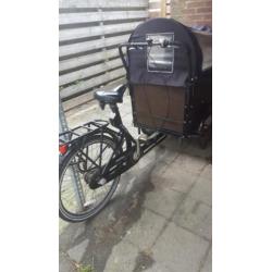 Leuke bakfiets met babyschaal