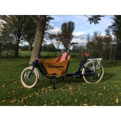 Bakfiets Cangoo downtown blauw/wit