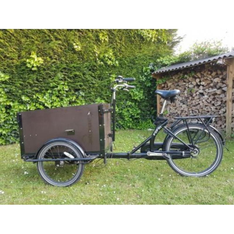 Bakfiets met afneembare huif en 3 versnellingen