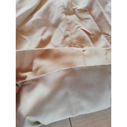 Gordijn verduisterend + vitrage 200x270cm plooigordijn beige