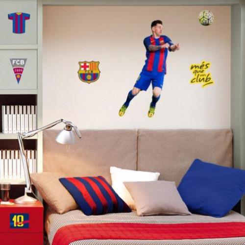 Messi muursticker Barcelona Ronaldo muursticker Real Madrid