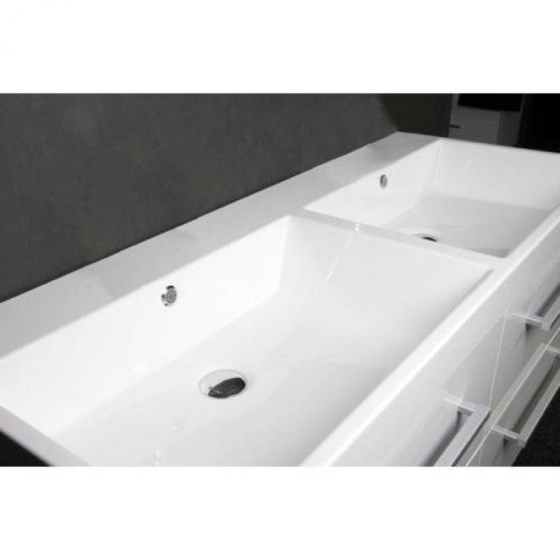 Saniclass Rome badmeubel 120cm black wood zonder kraangat