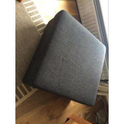 Hocker donkerbruin stof