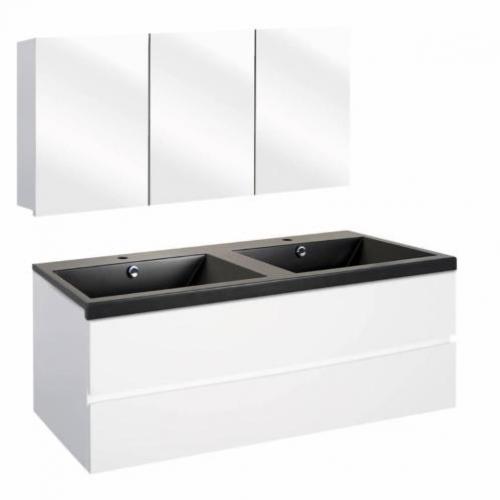 Badmeubelset Differnz The Collection 120x43x61 cm Wit/Zwa...