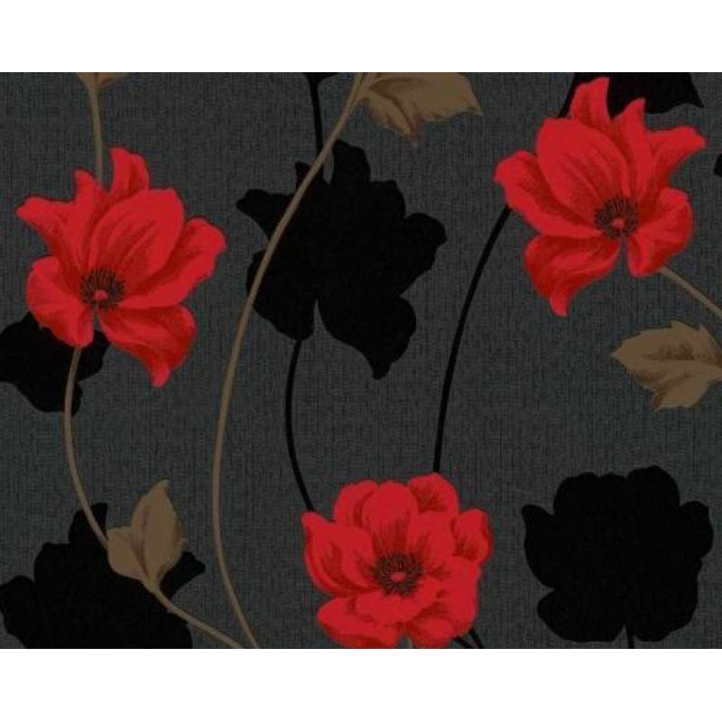 AS Creation Chicago rood bloemen behang 3085-11