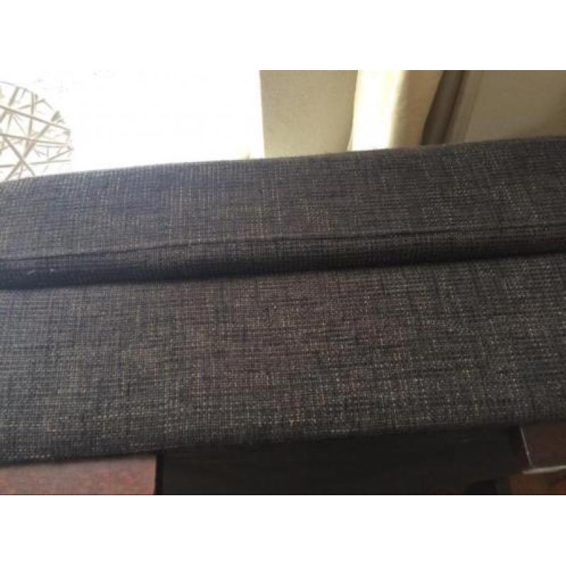 Hocker donkerbruin stof