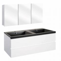 Badmeubelset Differnz The Collection 120x43x61 cm Wit/Zwa...