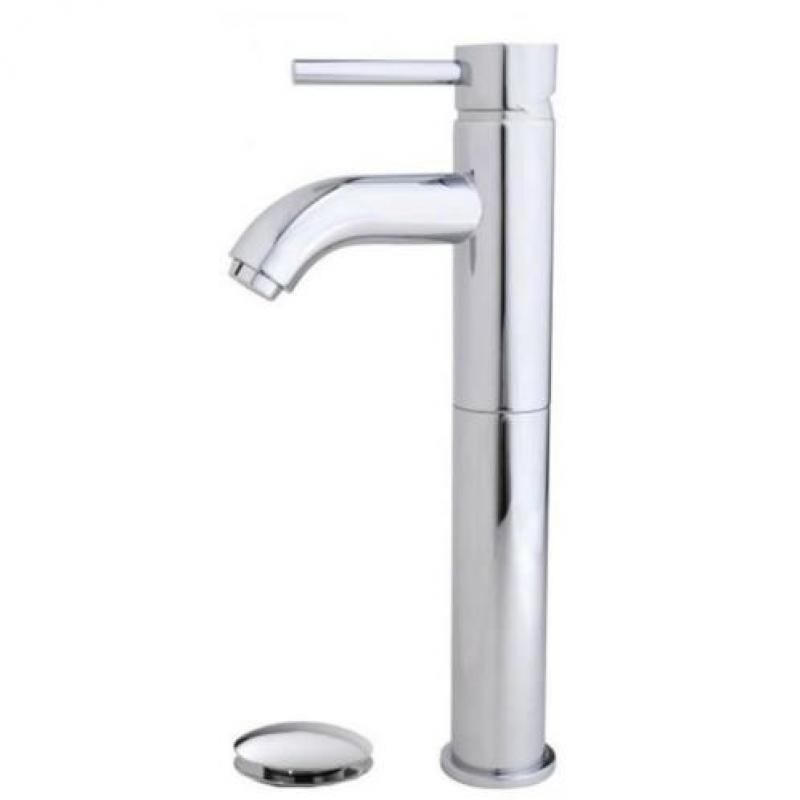 Wastafelmengkraan Abzu Hoog Model Kiwa Met Waste Chroom