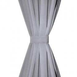 vidaXL Gordijnen met metalen ringen verduisterend 135x175 gr
