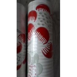Te koop 3 rollen vinyl behang met print