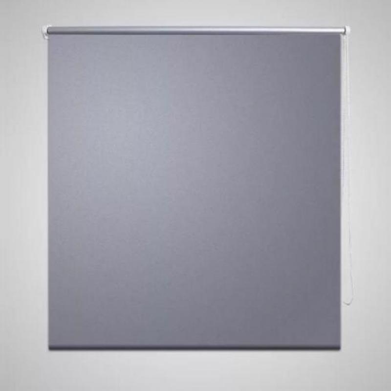 vidaXL Rolgordijn verduisterend 140 x 230 cm grijs