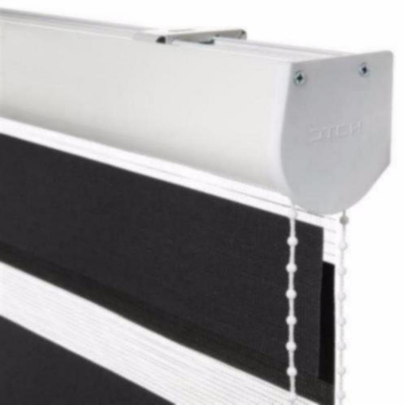 Duo roller / Roljaloezie zwart 110cm breed