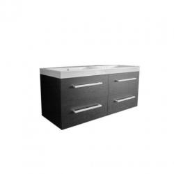 Saniclass Rome badmeubel 120cm black wood zonder kraangat