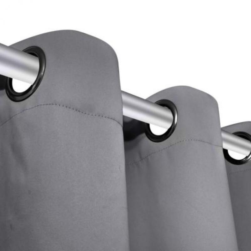 vidaXL Gordijnen met metalen ringen verduisterend 135x175 gr