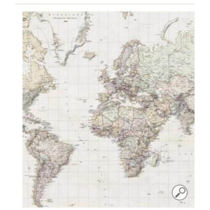 Fotobehang wereldkaart