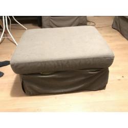 Ikea Kivik voetenbank met bergruimte grijs/ bruin