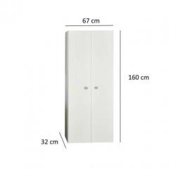 Kolomkast Sanicare Q5 2 Soft-Close Deuren 160 cm Antraciet